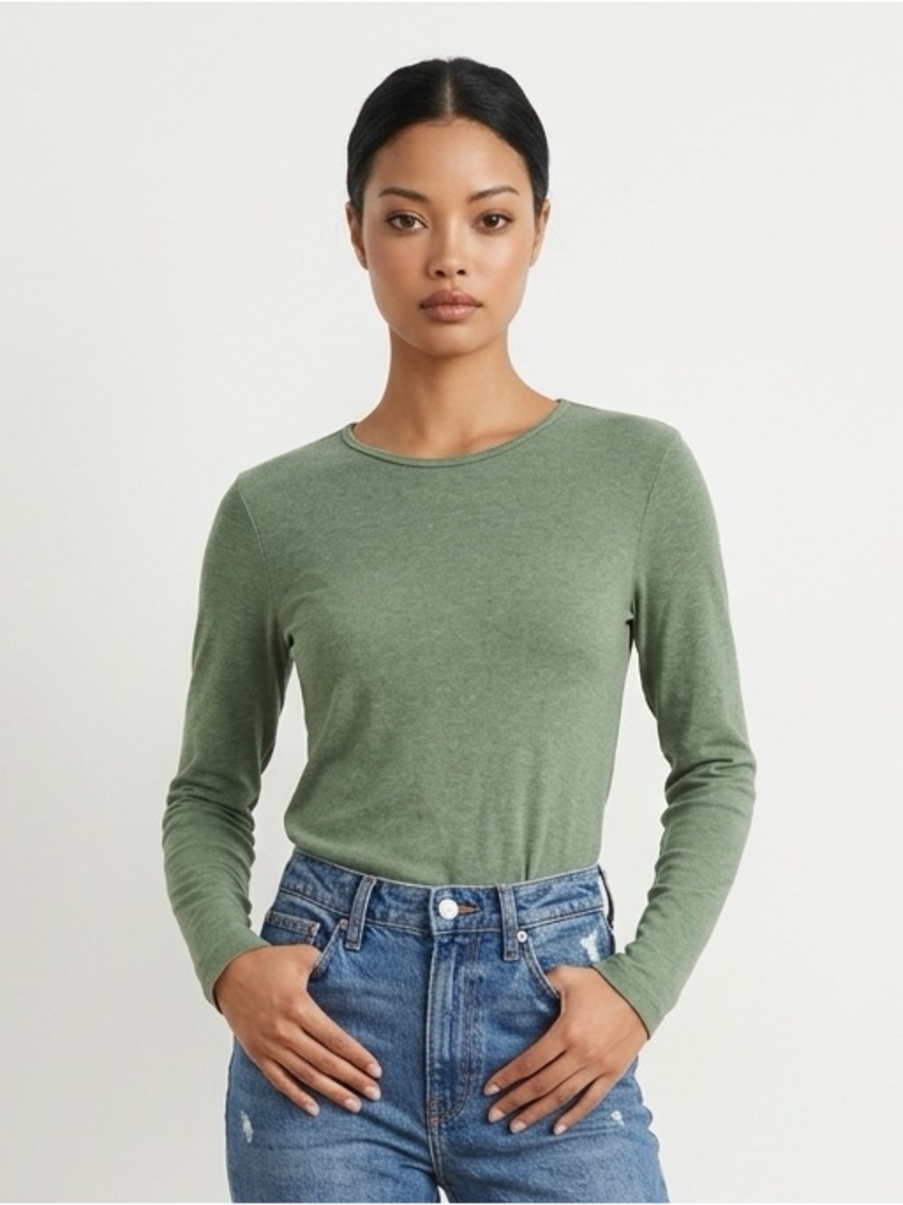 ✨ Old Navy Olive Long Sleeve Top | XS